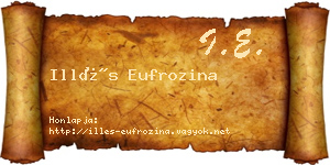 Illés Eufrozina névjegykártya