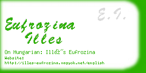 eufrozina illes business card